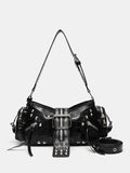 Bolso Cruzado con Tachuelas, Estilo Motero