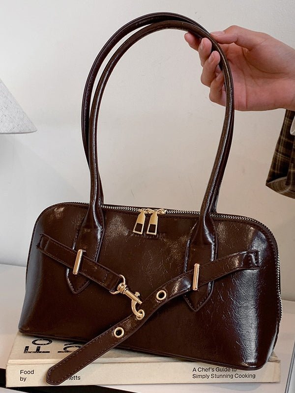 Bolso de mano bandolera retro con forma de concha
