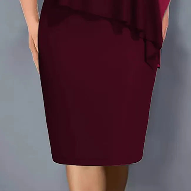 Amelie - Vestido de gasa con escote en V, adornado con pedrería