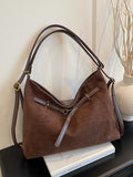 Bolso bandolera de ante vintage multifunción