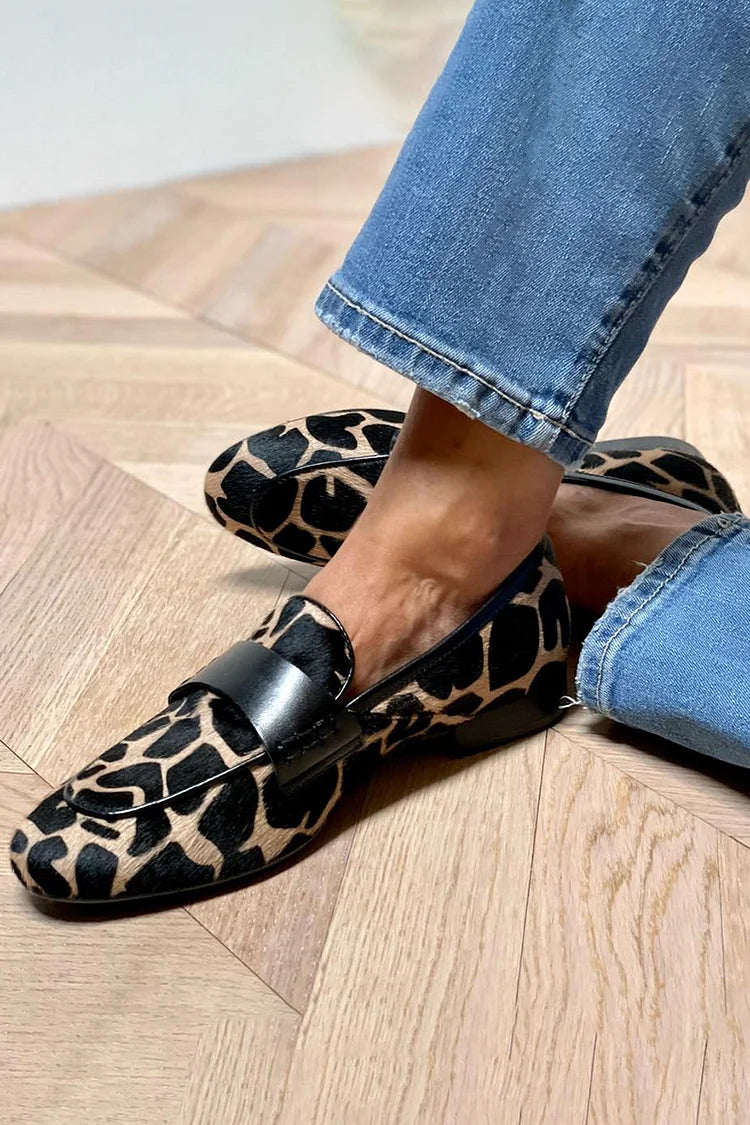 Mocasines con estampado animal