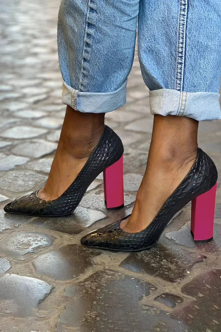 Zapatos de tacón fluorescentes