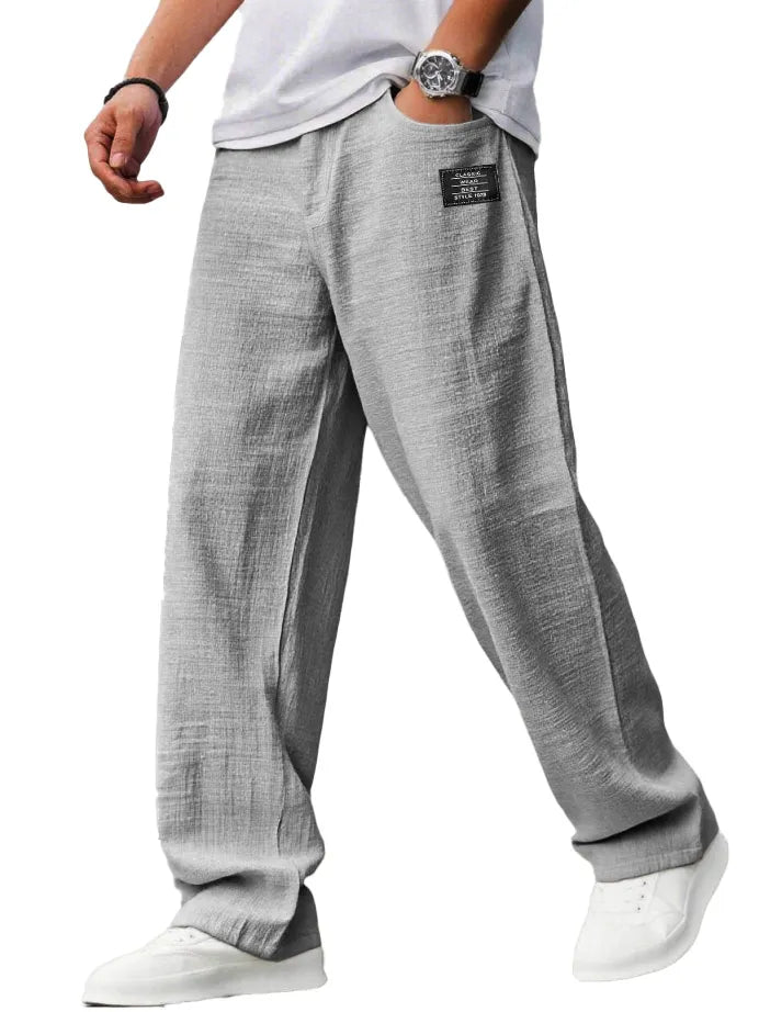 Pantalón de lino y algodón Riviera