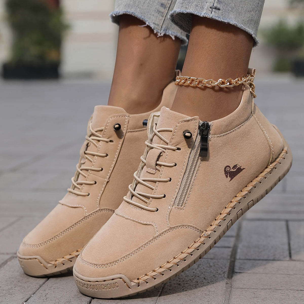 Mila – Zapatillas ortopédicas cómodas con cierre de cremallera