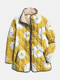 Chaqueta acolchada de margaritas