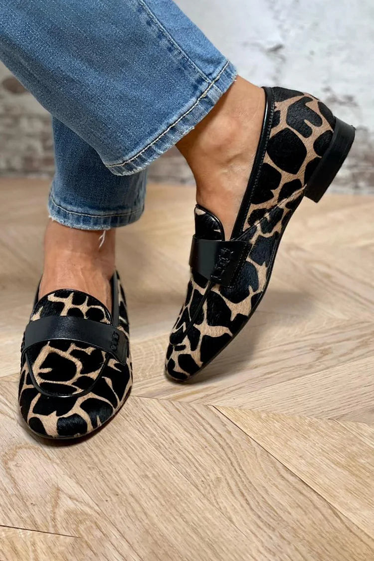 Mocasines con estampado animal