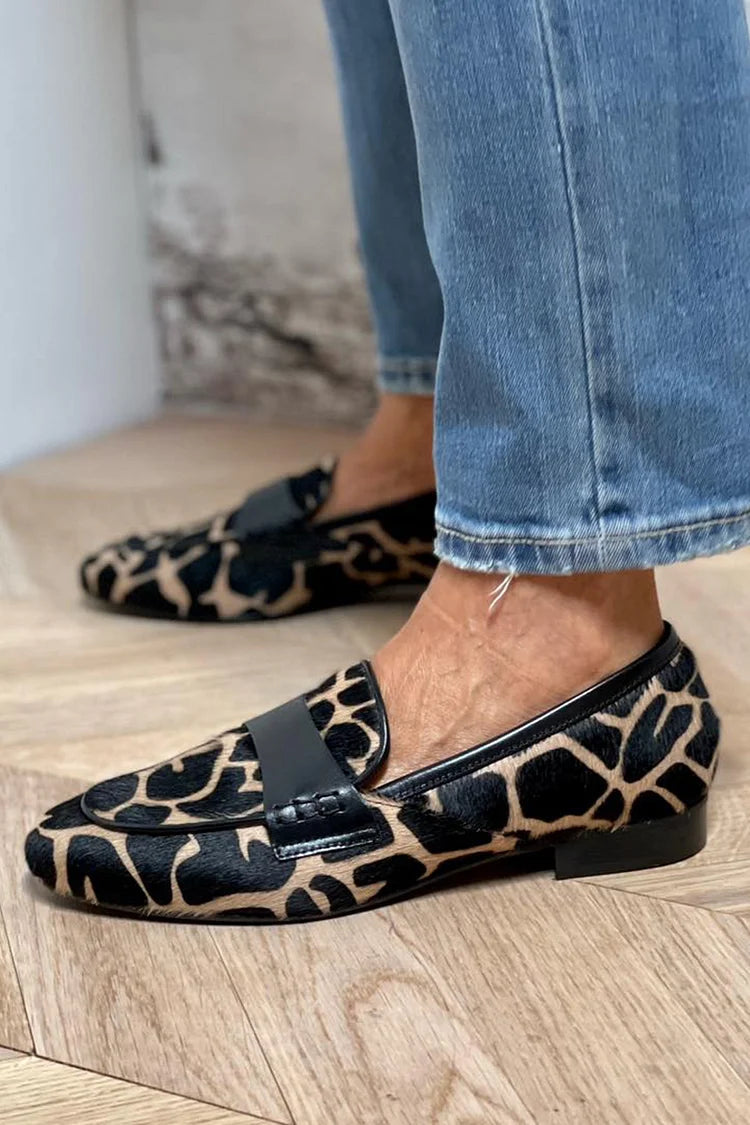 Mocasines con estampado animal