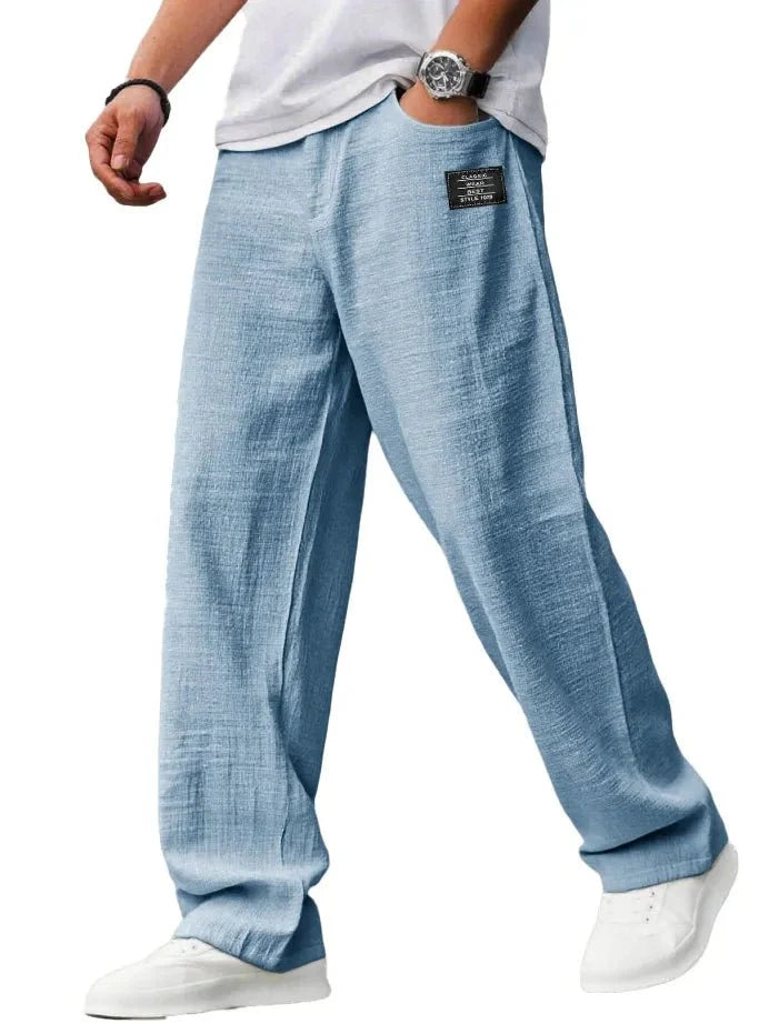 Pantalón de lino y algodón Riviera