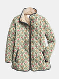 Chaqueta acolchada con tapicería floral