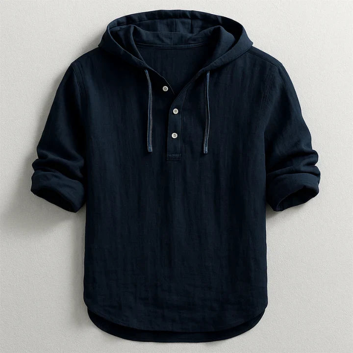 Camisa CAPUCCIO de lino y algodón con capucha