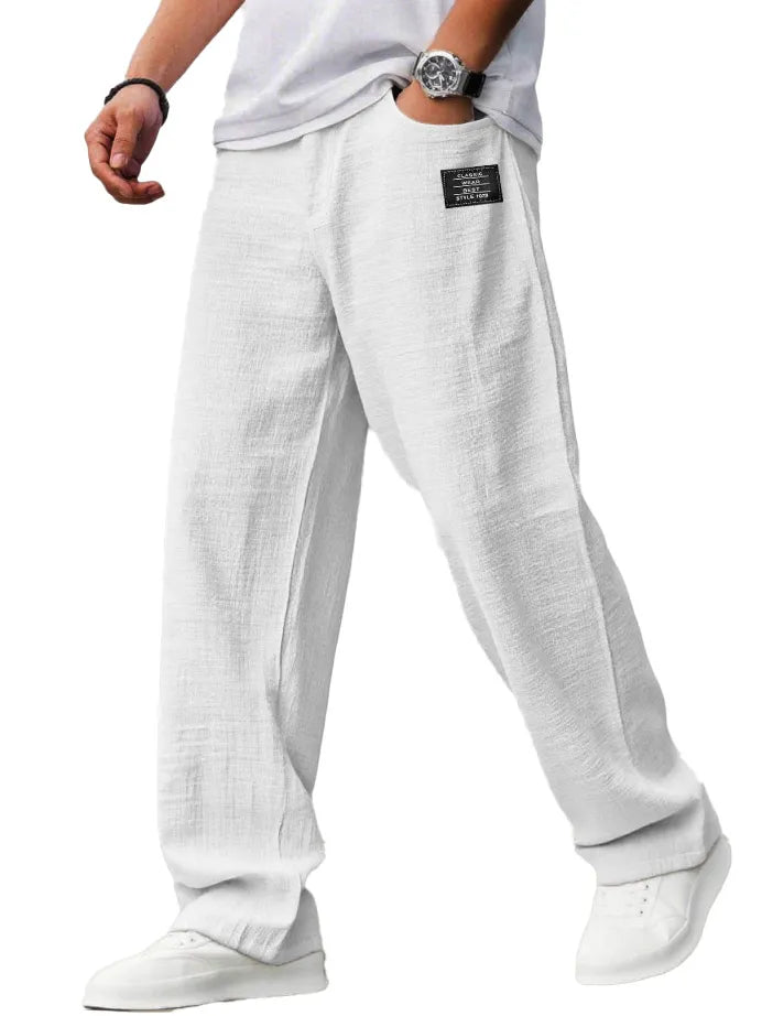 Pantalón de lino y algodón Riviera
