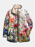 Chaqueta acolchada de flores silvestres
