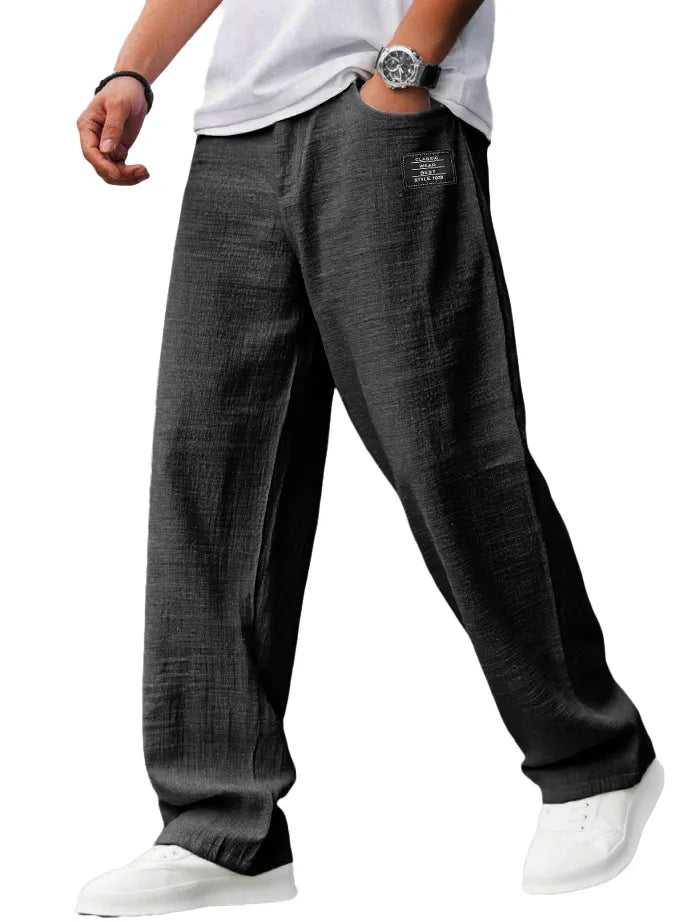 Pantalón de lino y algodón Riviera