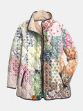 Chaqueta acolchada de patchwork bohemio