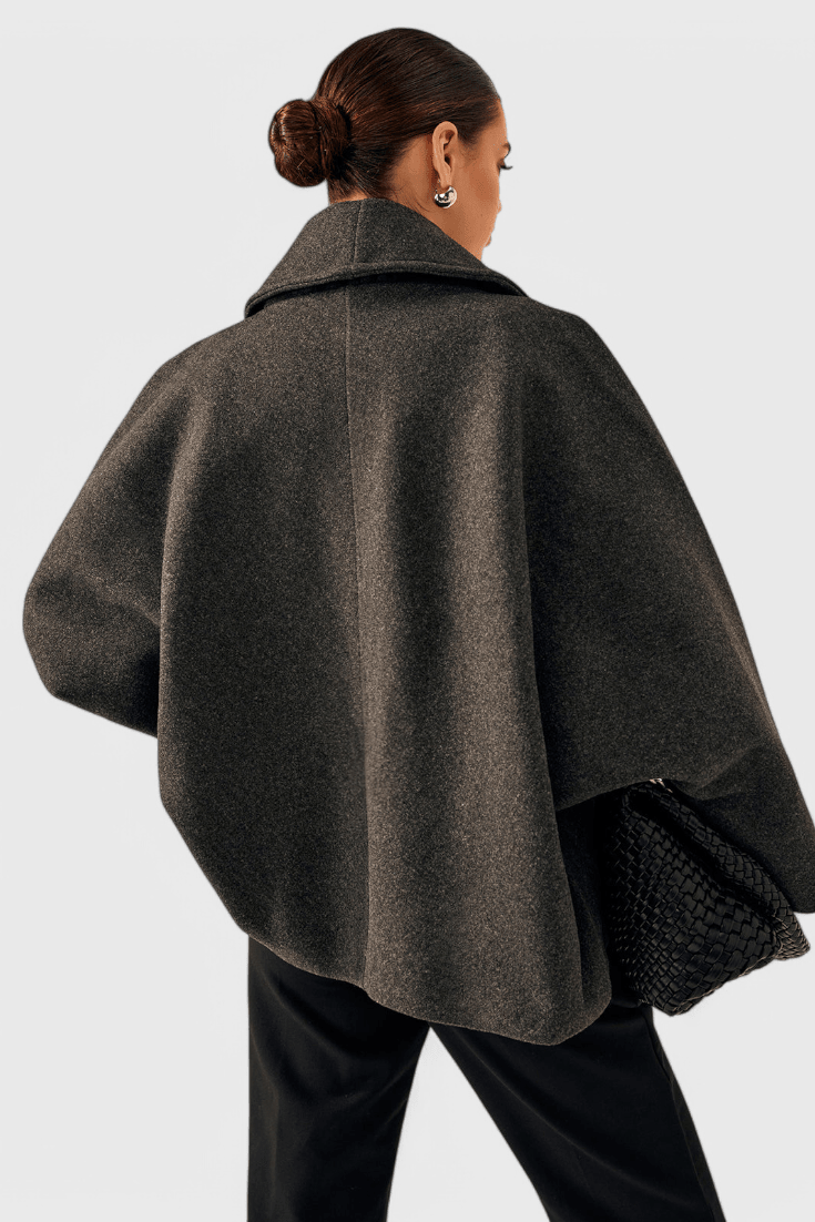Abrigo de tweed oversize Helena con silueta relajada