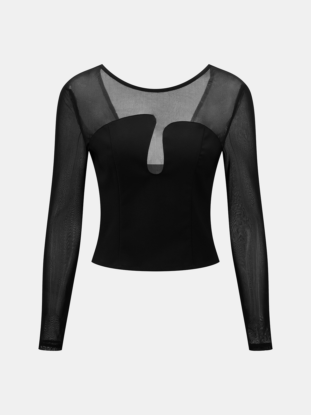 Top bustier de malla transparente