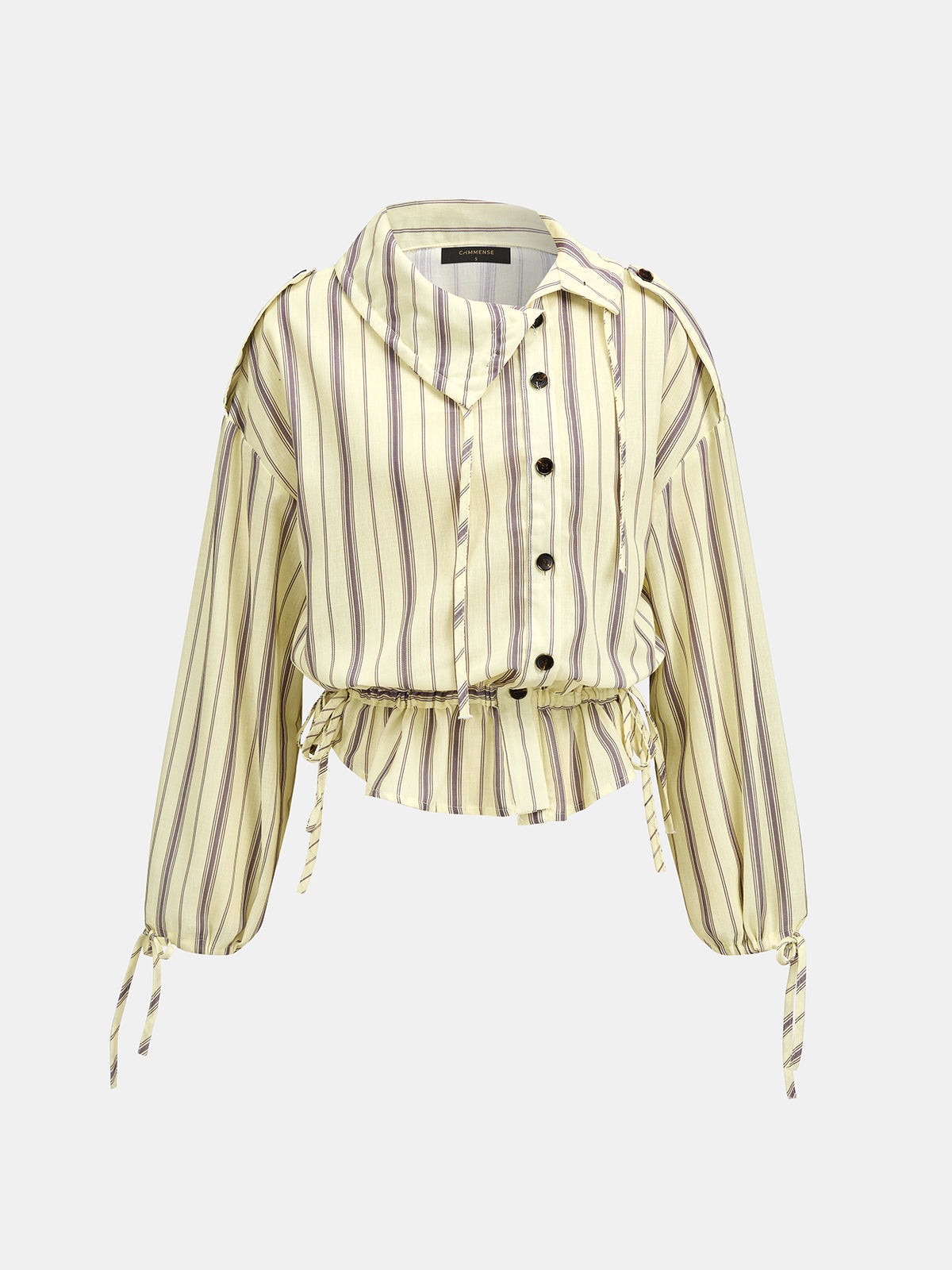 Conjunto de pantalón a rayas con cordón de dos piezas