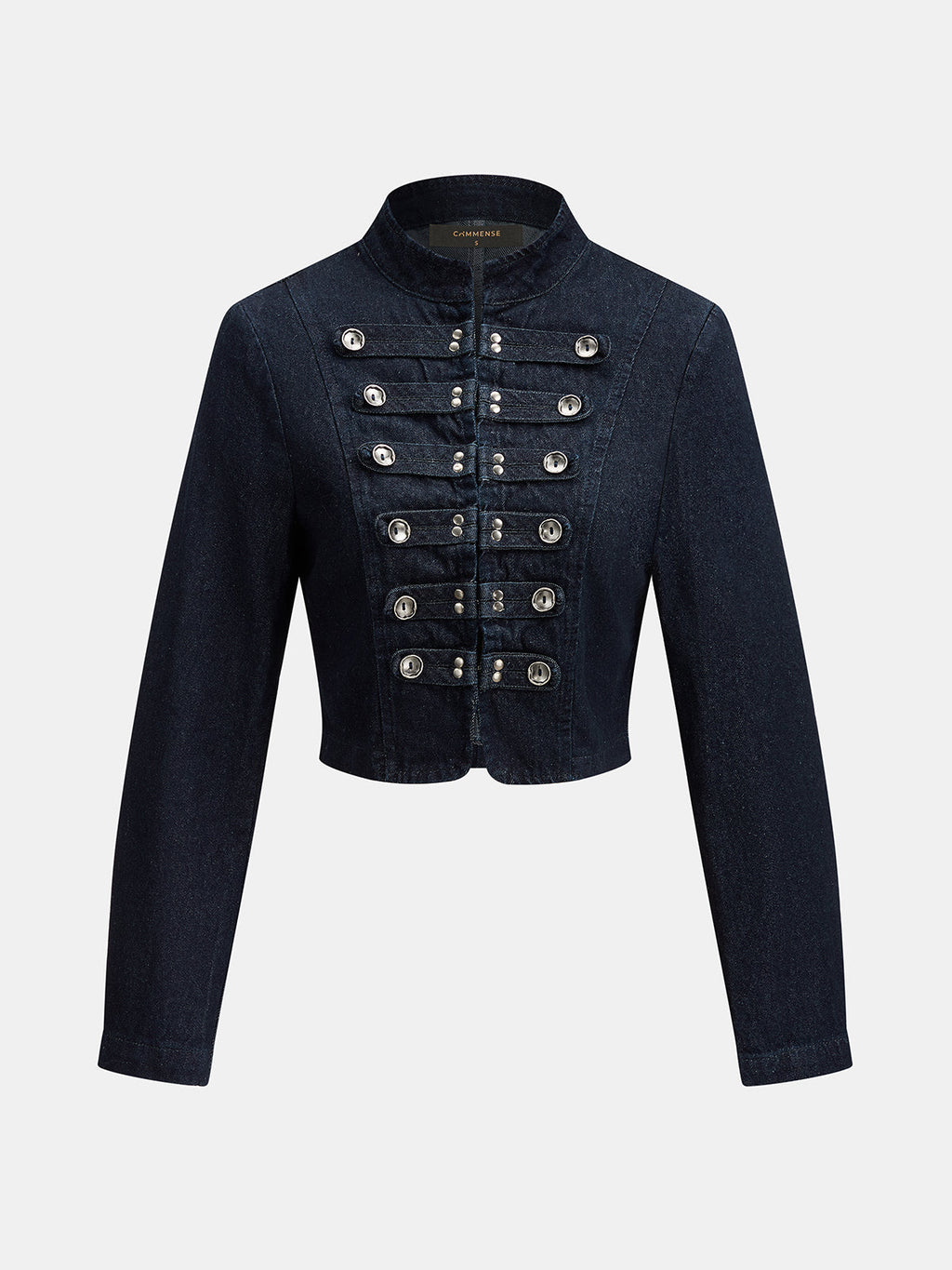 Chaqueta vaquera corta con cuello Napoleón