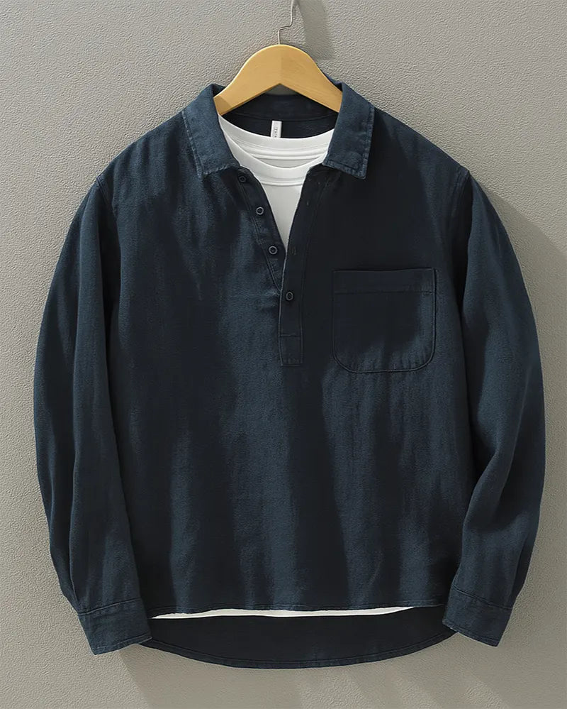 Camisa AMALFI de mezcla de lino y algodón