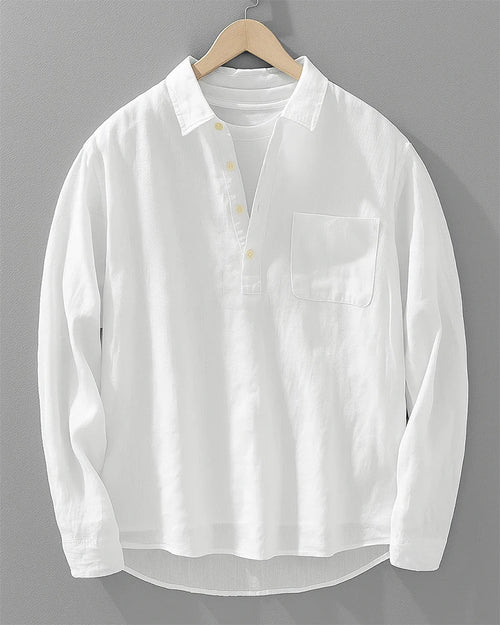 Camisa AMALFI de mezcla de lino y algodón