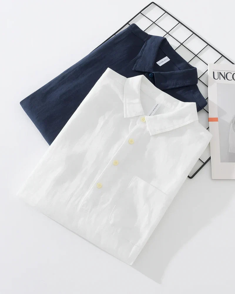 Camisa AMALFI de mezcla de lino y algodón