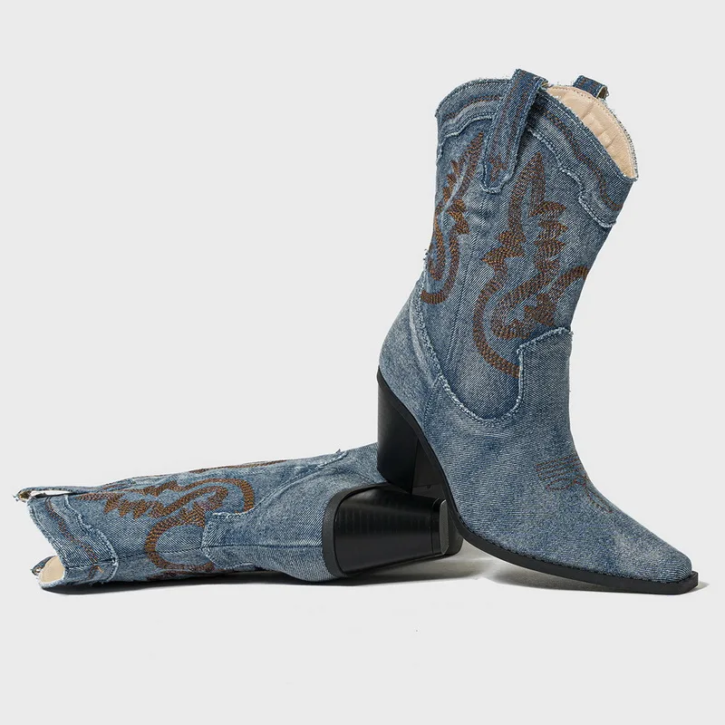 Botas camperas de mezclilla