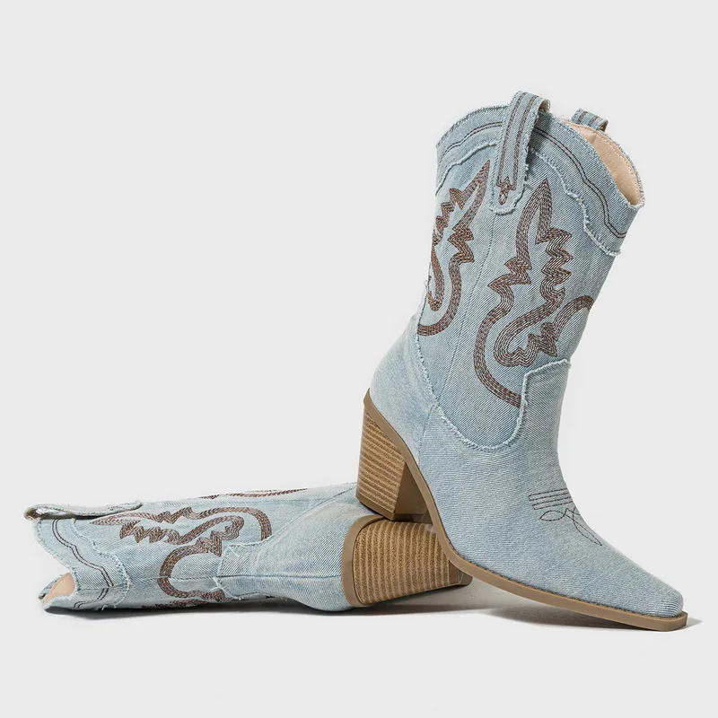 Botas camperas de mezclilla