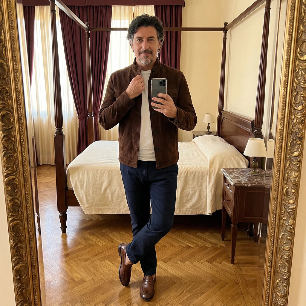 Chaqueta MILANO de Ante Italiano Estructurado