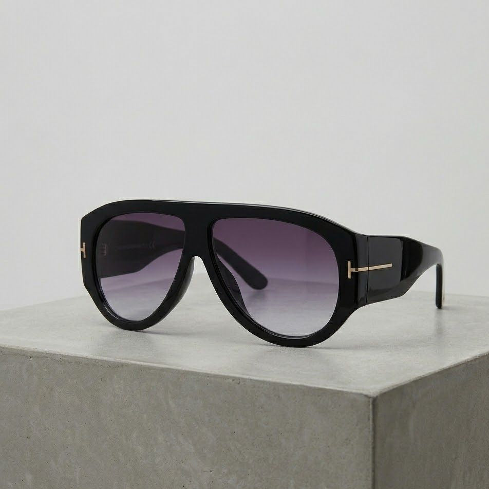 Gafas retro en ámbar intenso