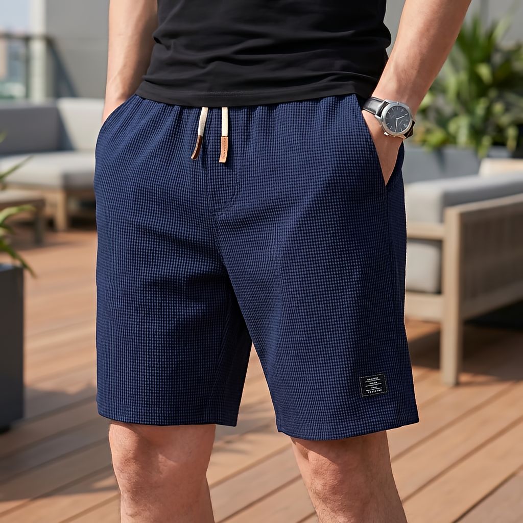 Pantalón corto de hombre transpirable con cintura elástica 1+1 GRATIS