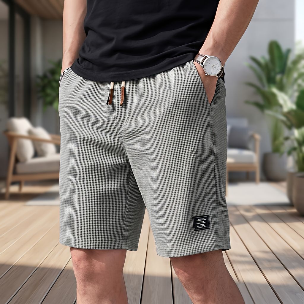 Pantalón corto de hombre transpirable con cintura elástica 1+1 GRATIS