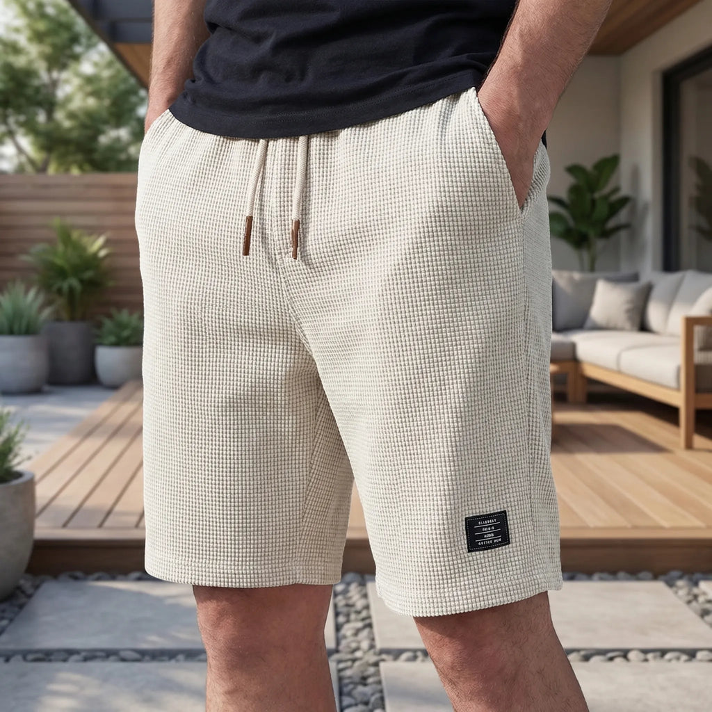 Pantalón corto de hombre transpirable con cintura elástica 1+1 GRATIS