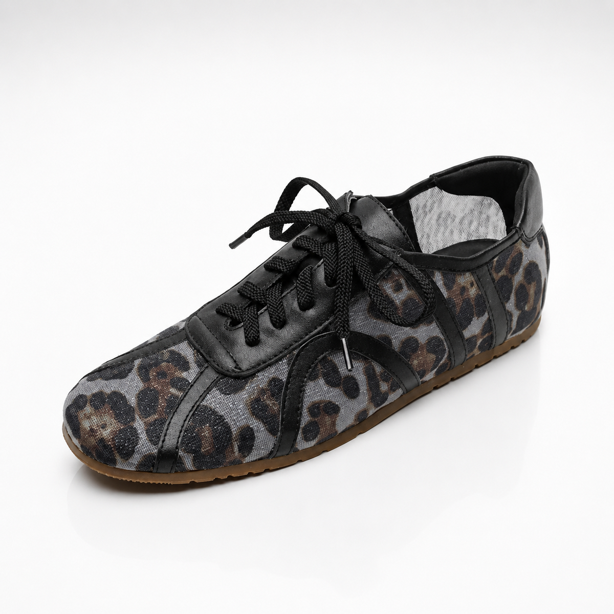 Zapatillas de Malla con Estampado de Leopardo