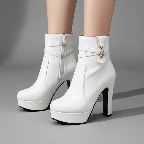 Botines de cuero con plataforma