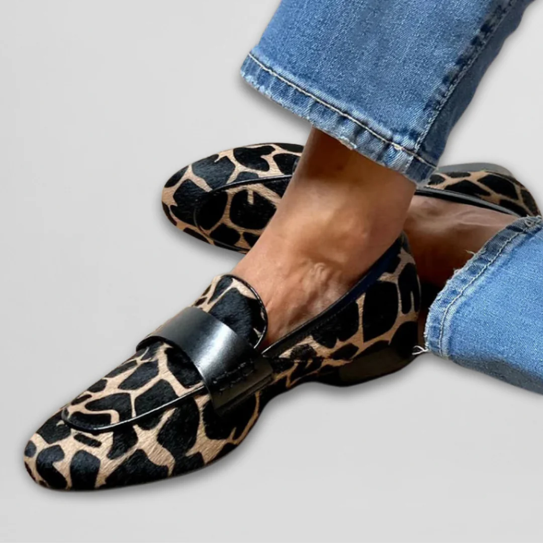 Mocasines con estampado animal