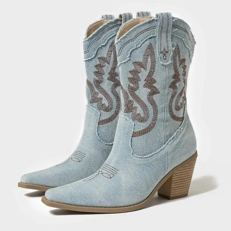 Botas camperas de mezclilla