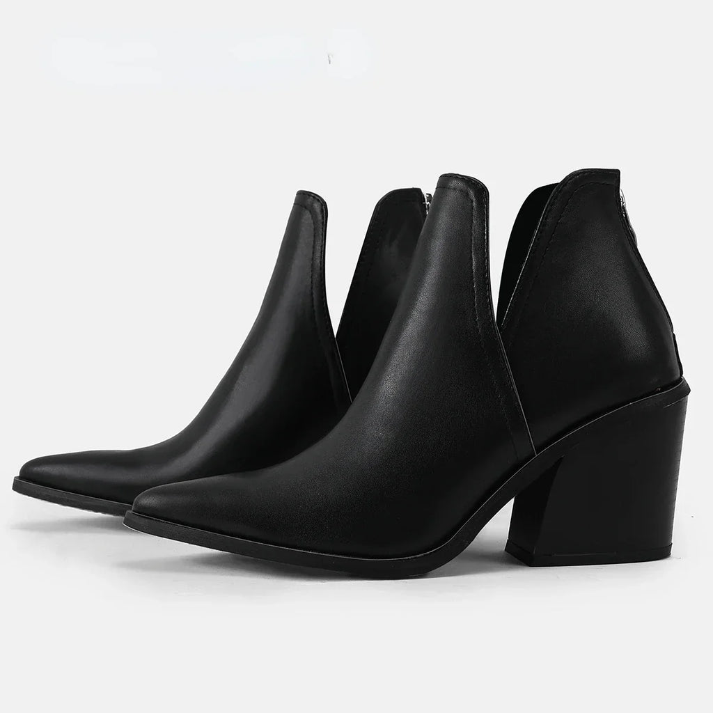 Botines Negros Efecto Serpiente