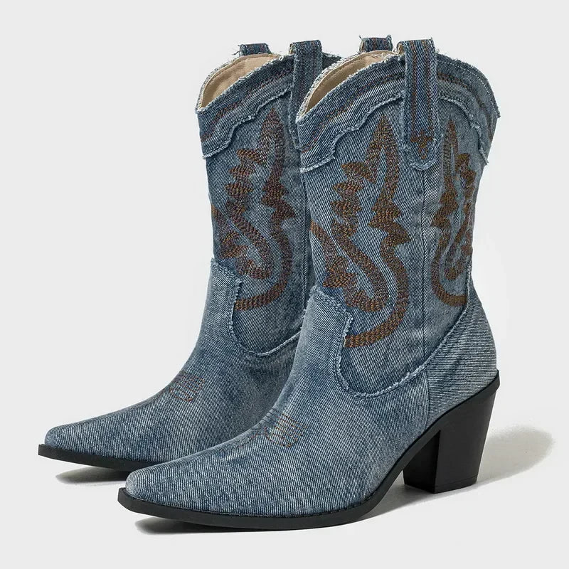 Botas camperas de mezclilla