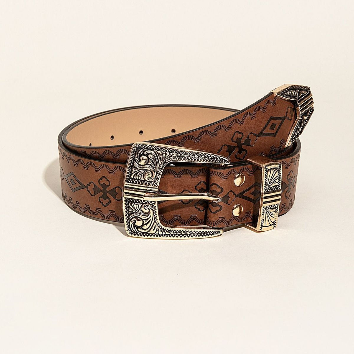 Cinturón con estampado estilo western
