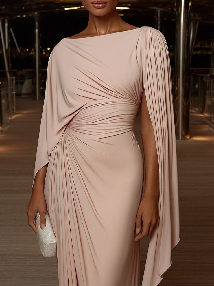 Vestido maxi Melyssa con pliegues