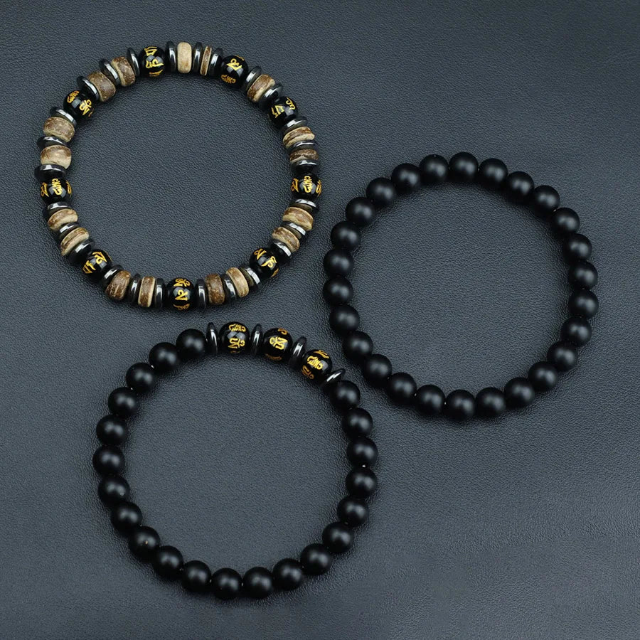 Set de Pulseras SIENA de Piedra Natural y Ónix
