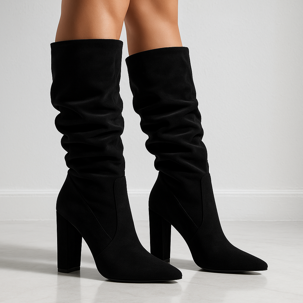 Botas de ante estilo holgado