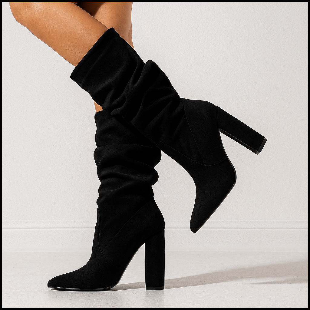 Botas de ante estilo holgado