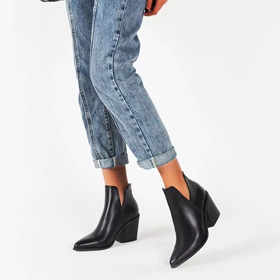 Botines Negros Efecto Serpiente