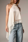 Top halter de encaje Flow
