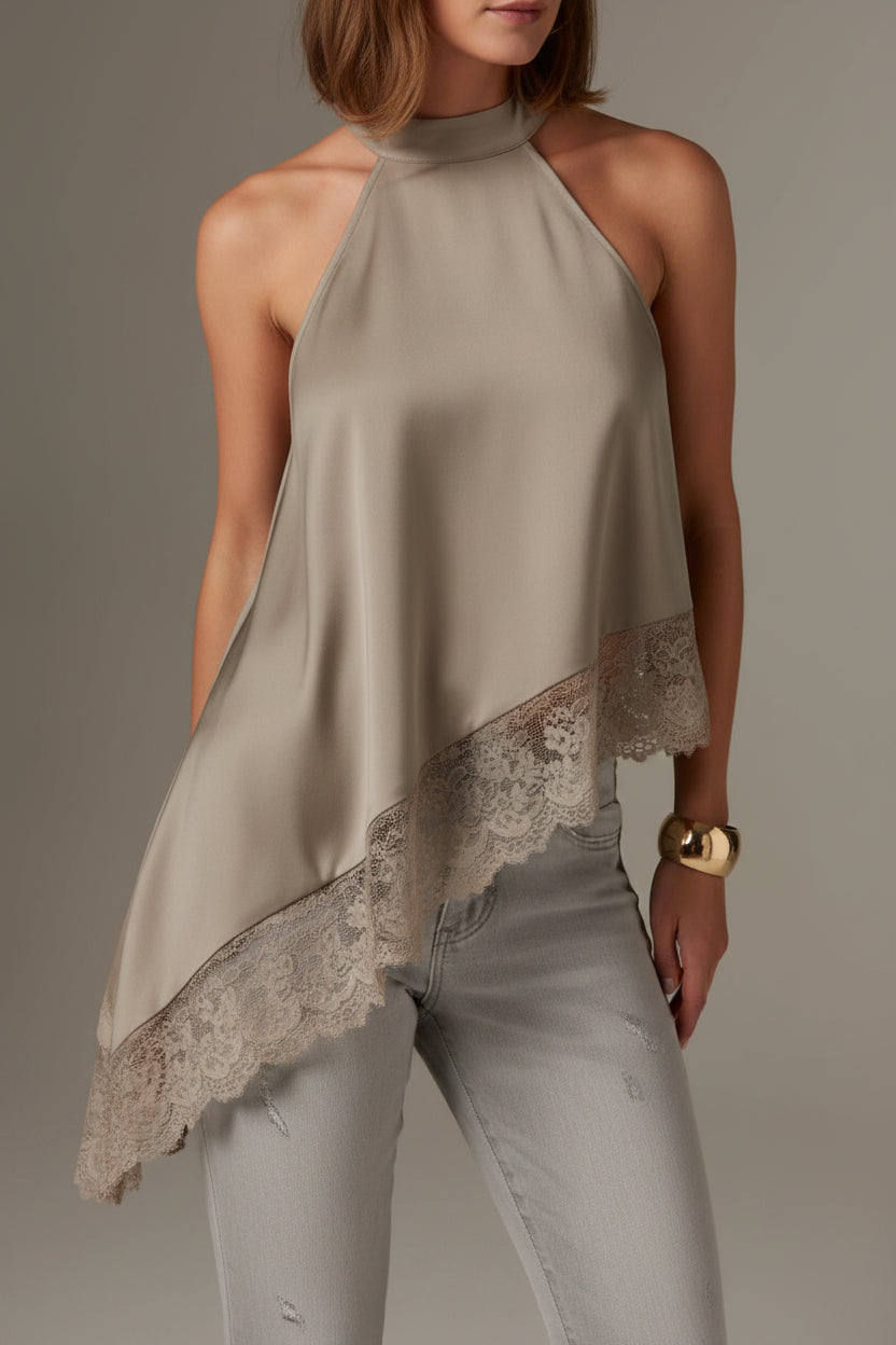 Top halter de encaje Flow