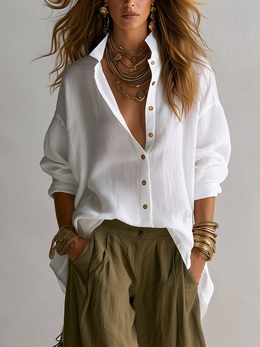 Conjunto de pantalón farol de corte relajado