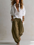 Conjunto de pantalón farol de corte relajado