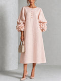 Vestido midi floral con puños