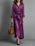 Vestido camisero maxi minimalista